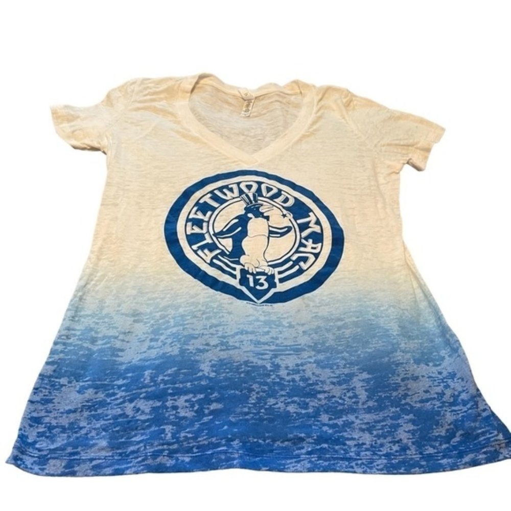 Fleetwood Mac 2013 Penguin Burnout V Neck Concert Tee Fits Medium Vgc